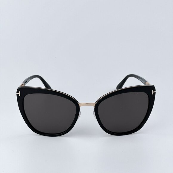 Tom Ford Women BRAND NEW Sunglasses SIMONA Black Gold Smoke Cat Eye FT0717 01A - Picture 7 of 10